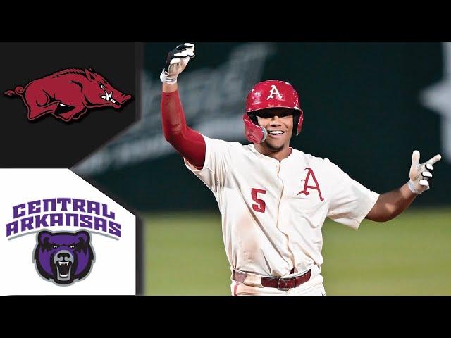 Central Arkansas vs #5 Arkansas Baseball Highlights | College Baseball Highlights 2023