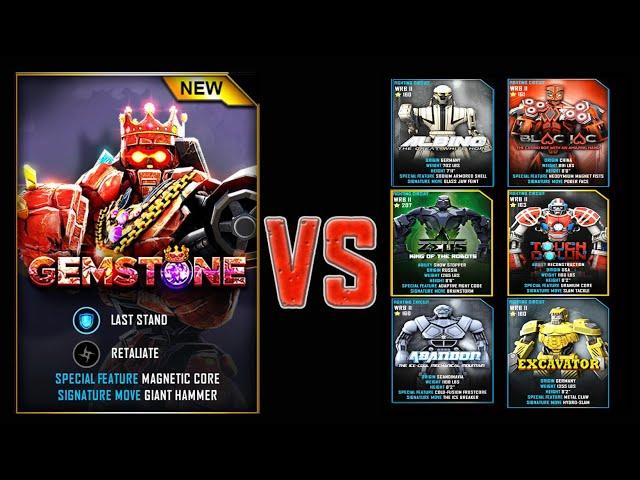 REAL STEEL WRB New Update New Robots Gemstone VS WRB II & Gold Robots & WRB-FX