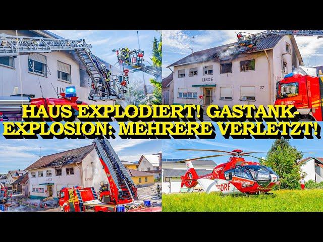 +++ HAUS EXPLODIERT & GEHT IN FLAMMEN AUF +++ GASEXPLOSION FORDERT SCHWERVERLETZTE | FEUERWEHR