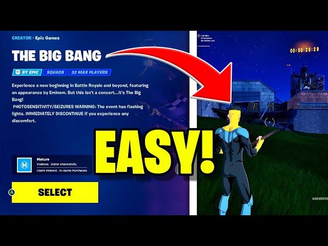 How to Load into Big Bang Live Event Fortnite! (How to Play Big Bang Live Event)