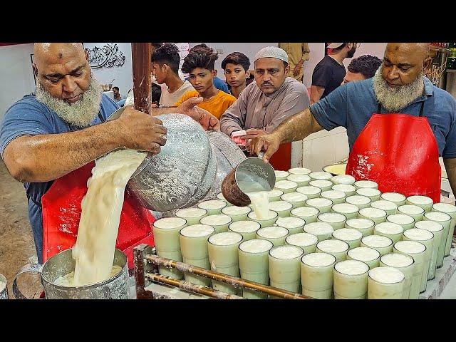 Mawa Rabdri Lassi | Old Chacha Making 100+ DOODH DAHI RABDI LASSI | Nonstop Super Fast Lassi Makers