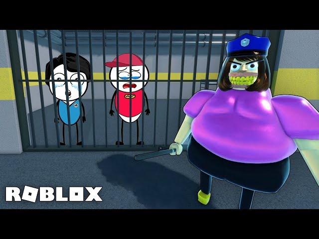 ROBLOX Barnie Prison Escape Chapter 2 - Scary Obby | Khaleel and Motu Gameplay