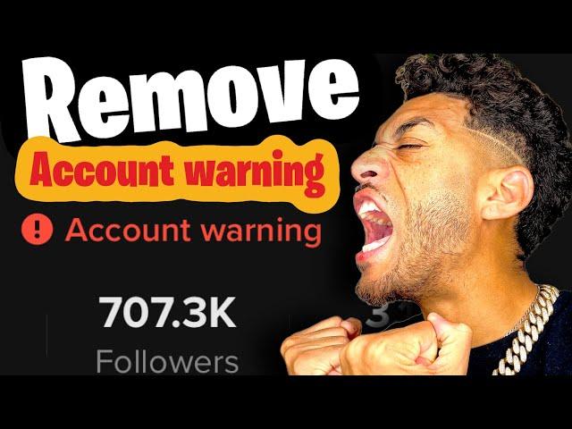 How to remove account warning sign on tiktok 2022 fix problem solved