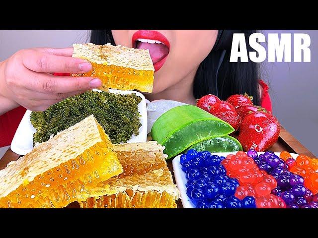 MOST POPULAR FOODS FOR ASMR (HONEYCOMB, ALOE VERA, TANGHULU, SEAGRAPES, POPPING BOBA) ASMR Phan