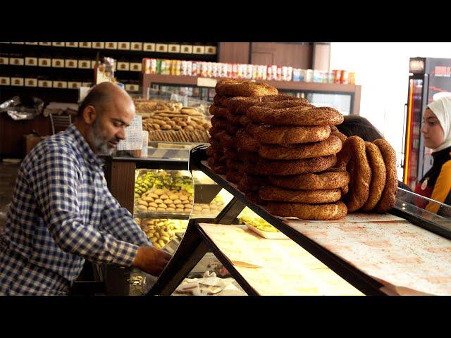 Traditional Turkish Simit | Sesame Bagel Bread | Turkish Street Foods