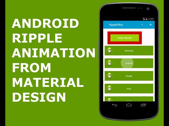 ANDROID RIPPLE ANIMATION FROM MATERIAL DESIGN