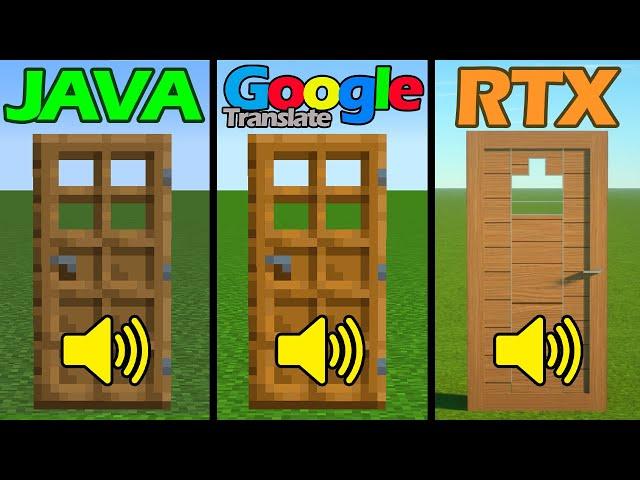 sounds minecraft Java vs Google Translate vs RTX