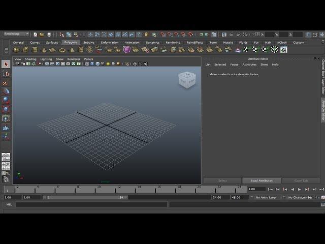 Как работать в Autodesk Maya 2013 - Основные инструменты, настройки, свет, render, анимация