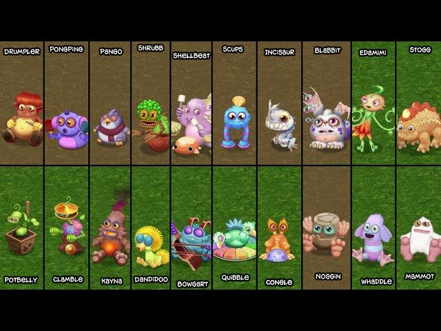 The Continent! (69 Monsters!) but each Monster is Zoomed in! (Sounds better!) - My Singing Monsters!