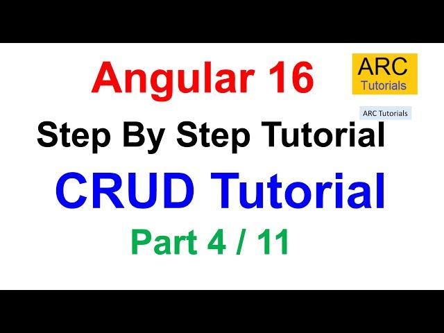 Angular CRUD with Web API Tutorial Part #4 - Generate Components and Modules