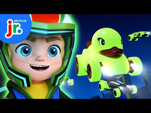 Can the Glow Racers Light Up Hot Wheels City?  Hot Wheels Let's Race | Netflix Jr