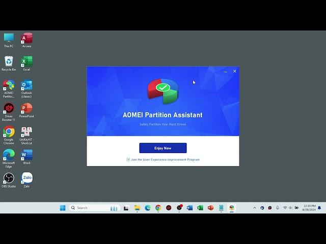 Hưỡng dẫn cài AOMEI Partition Assistant 10.4.1 pro full crack