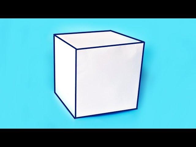 How to make a CUBE from A4 paper ||| DIY geometric shapes