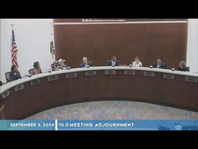 Board of Education Meeting --- September 3, 2024