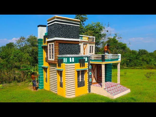 [Full Video] Building Creative A Modern 3-Story Mud Villa House In The Forest By Ancient Skills