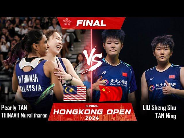 FINAL | Pearly TAN /THINAAH Muralitharan vs LIU Sheng Shu /TAN Ning | Hongkong Open 2024 Badminton