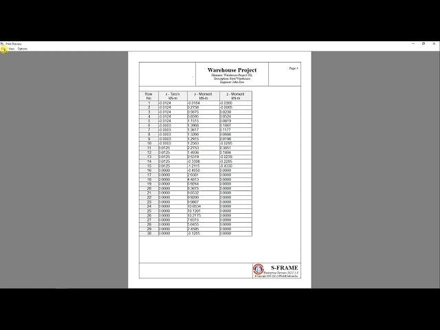 S-FRAME 2022 - How to Print Reports - PDF Report