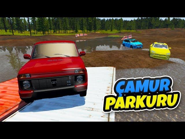 4x4 Arazi Arabaları Bataklık Parkurunda  - GTA 5 gibi BeamNG Drive