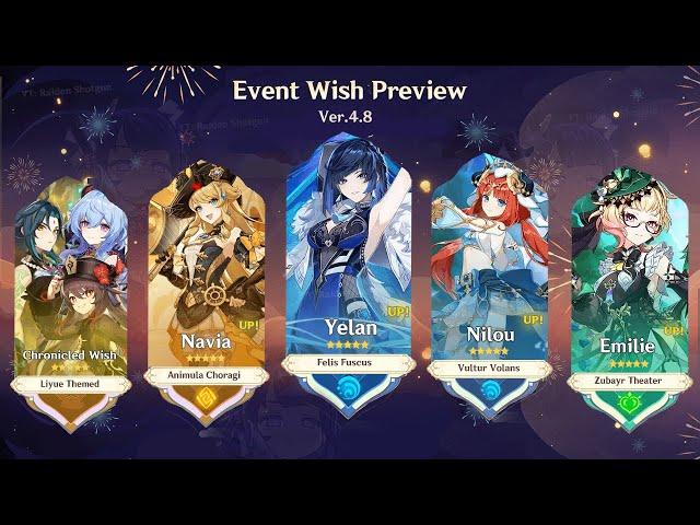 NEW UPDATE! UNEXPECTED YELAN RERUN! 4.8 BANNERS and Chronicled Wish Speculations - Genshin Impact