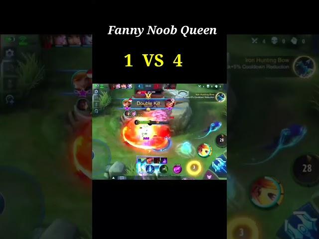 1 VS 4 FANNY NOOB QUEEN  #SHORTS