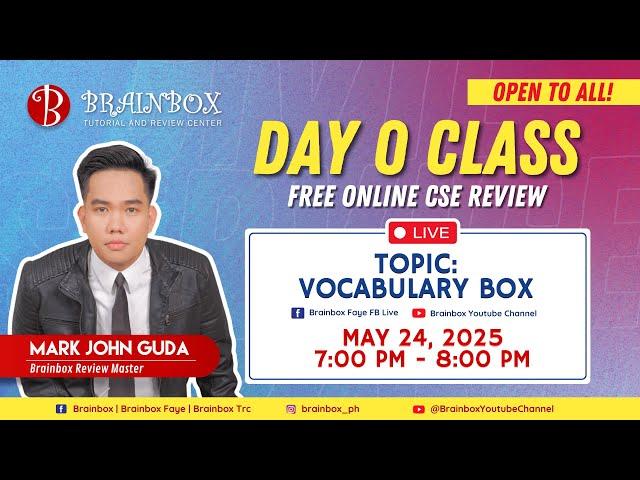 Brainbox Online Civil Service Review | Day 0 - May 24, 2025