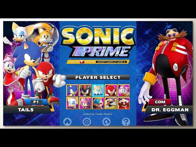 Team Sonic vs Dr. Eggman with Healthbars