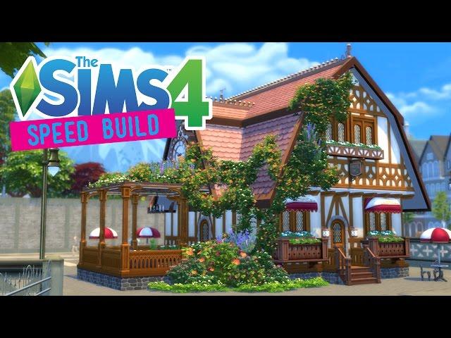 The Sims 4 -Speed Build- Veronaville Cafe! (Coffee Shop) - No CC -