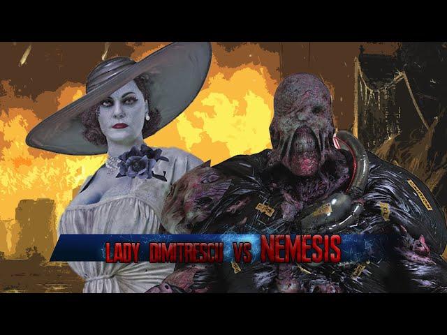 RESIDENT EVIL: Lady Dimitrescu vs Nemesis (ProWrestlingMods)