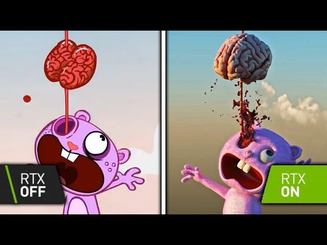 Happy Tree Friends with RTX on (happy tree Friends Parody)