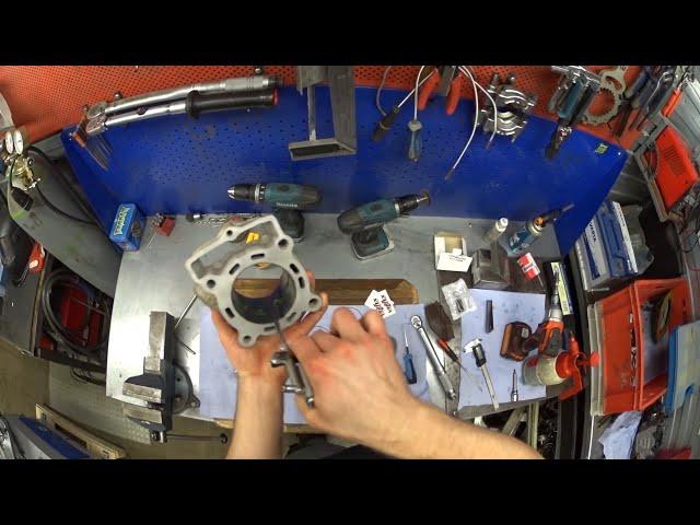 ЗАМЕНА ПОРШНЯ НА 4Т МОТОЦИКЛЕ. Часть2 Four stroke top end rebuild. Pt.2