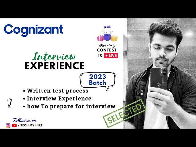 Cognizant latest interview Experience 2023 | Giveaway annouced | TR & HR Interview questions | Genc