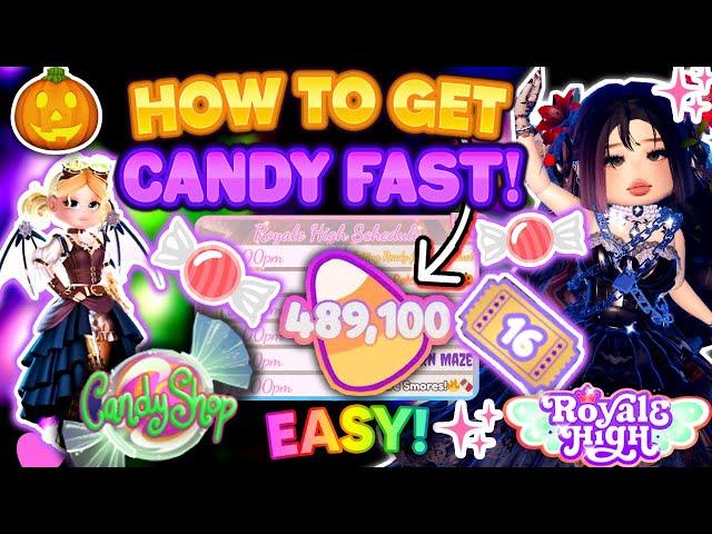 How To EARN CANDY *FAST* In Royalloween 2024 Update Easy Guide Royale High  Roblox