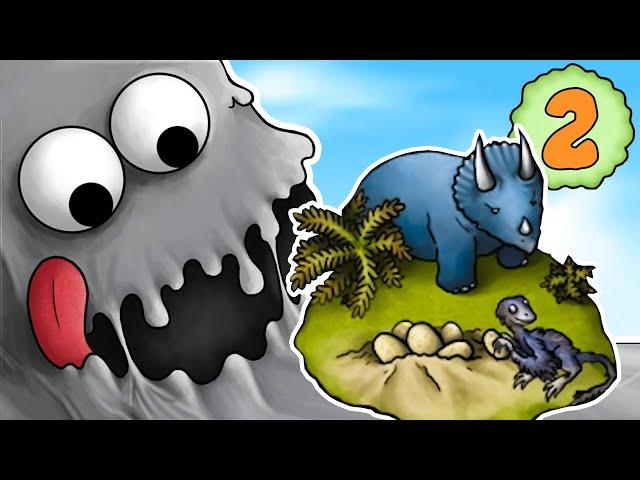 ЛИЗУН ГЛАЗАСТИК съел мир динозавров. ИГРА Tasty Planet 2 №2 на Хвостик ТВ