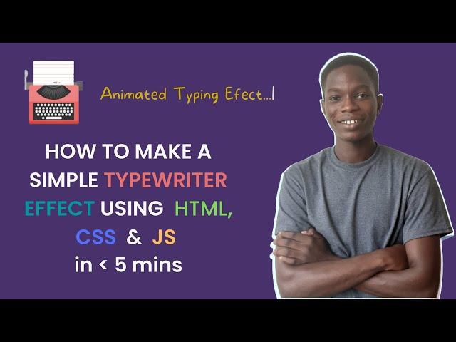 How to make a simple Typewriter animation using HTML, CSS & JS in less than 5 mins