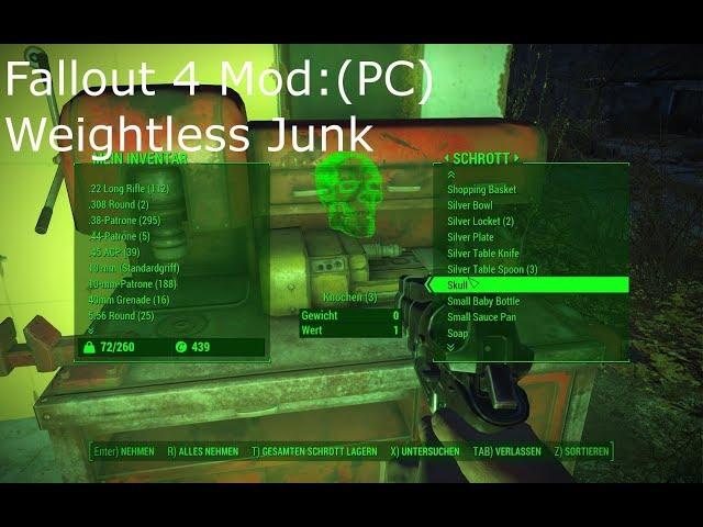 Fallout 4 Mod: Weightless Junk (PC)