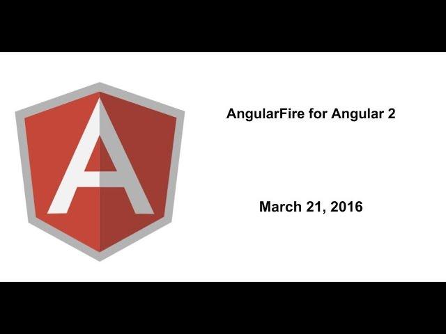 AngularFire for Angular 2