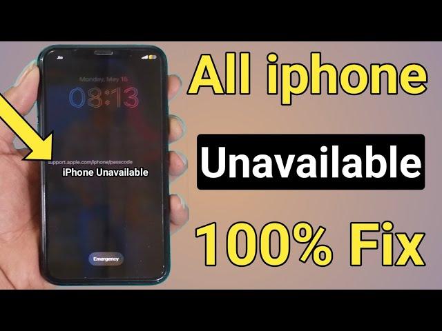 iphone unavailable lock screen X, XR, XS, 11, 11PRO, 12, 13, fixed || iphone unavailable fix