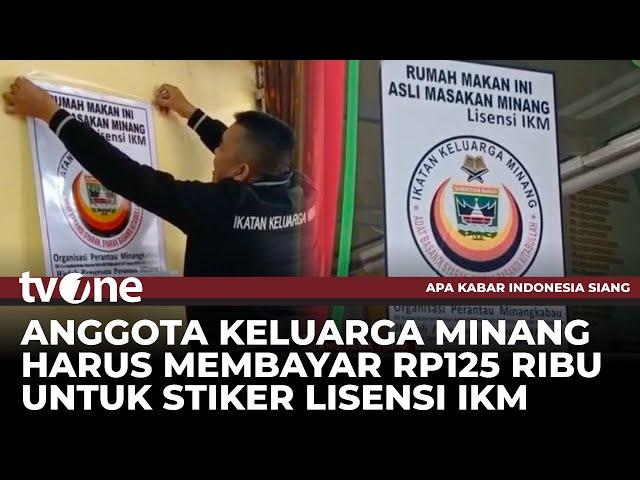 Sejumlah RM Padang Ditempel Stiker Lisensi IKM, Ini Tanggapan Pedagang | AKIS tvOne