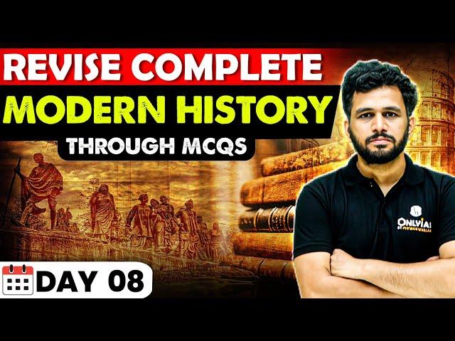 Revise Complete Modern History MCQs |  Day 8 : PEOPLE’S RESISTANCE AGAINST THE BRITISH | PW OnlyIAS