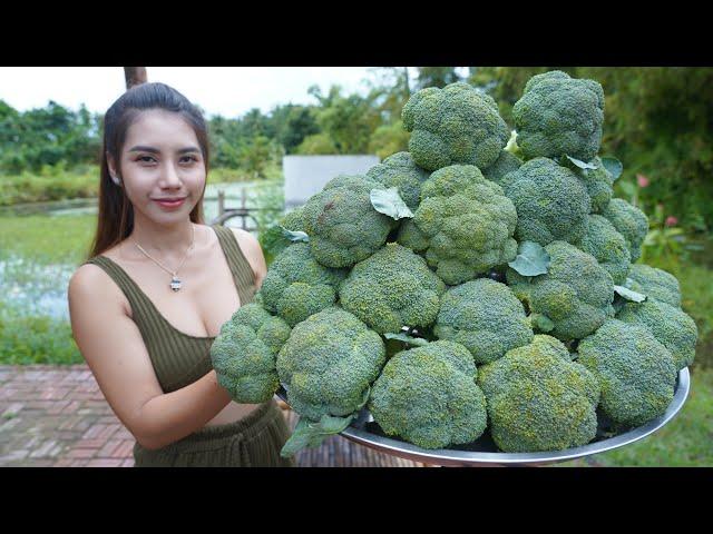 Broccoli with meat fish crispy cook recipe - Amazing video