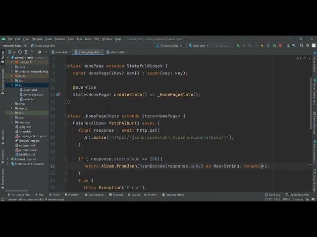 Networking & Http with Flutter : Fetch data from the internet