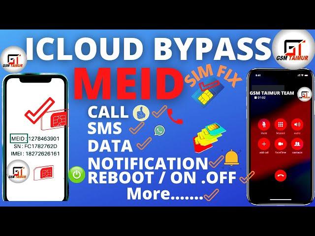 {[Windows FREE]}MEID iCloud bypass with Sim/Fix SIM/FaceTime/notifications/Restart FIX,All iOS