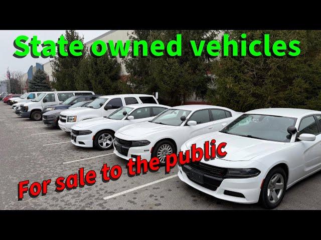 Government surplus, public vehicle auction. Police cars and state owned vehicles, anyone can buy!