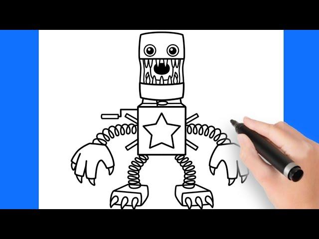 How to Draw Boxy Boo from Poppy Playtime