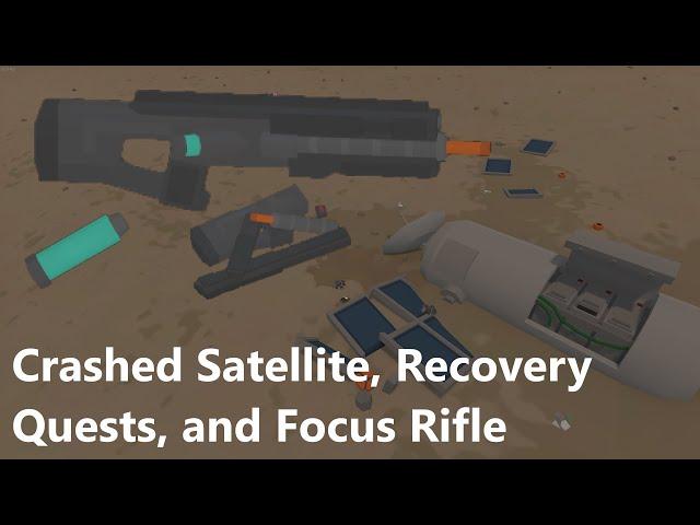 How to do the Recovery Quests and get the Focus Rifle at the Crashed Satellite in Unturned Arid