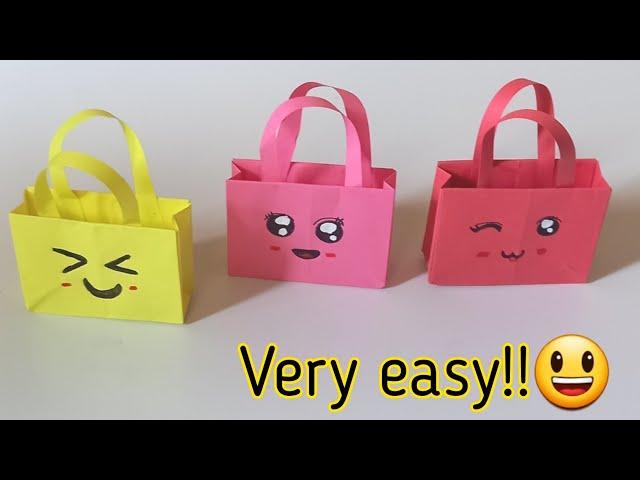 Origami paper bag|How to make paper handbag|Diy paper bag|Easy paper bag making|DIY paper handbag