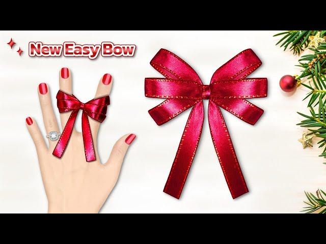 How to make simple easy bow | Christmas decorating ideas DIY ribbon bow | How to tie the perfect bow