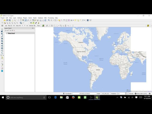 Qgis, loading a base map with the open layers plugin