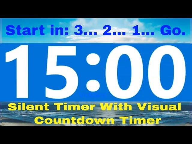 15 Minute Countdown Timer -Beep & Time Remaining at Each Minute * NO ADS DURING TIMER -No Music 2022