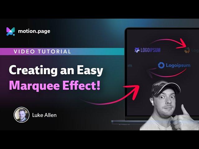 Create a Super Simple yet Effective Marquee with Motion.page - WordPress 